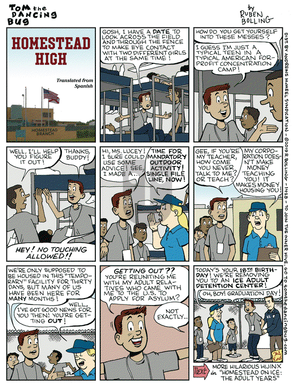 Tom the Dancing Bug on Friday March 8, 2019 Comic Strip