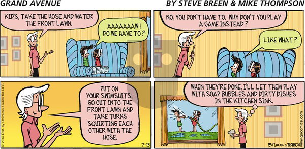 Grand Avenue on Sunday July 13, 2014 Comic Strip