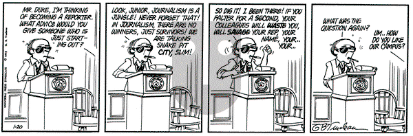 Doonesbury - Friday January 20, 1978 Comic Strip