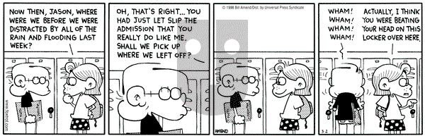 FoxTrot - Monday March 2, 1998 Comic Strip