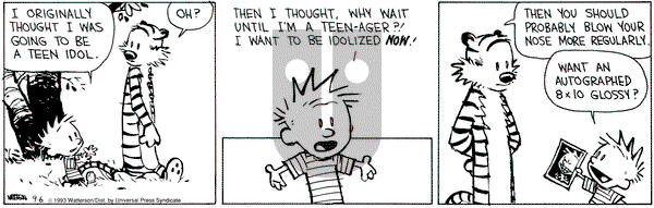 Calvin and Hobbes on Monday September 6, 1993 Comic Strip