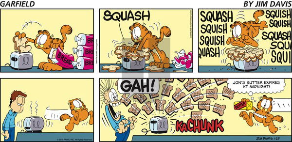 Garfield on Sunday January 25, 2015 Comic Strip
