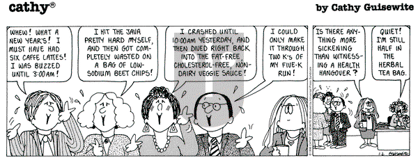 Cathy Classics on Tuesday January 2, 1996 Comic Strip