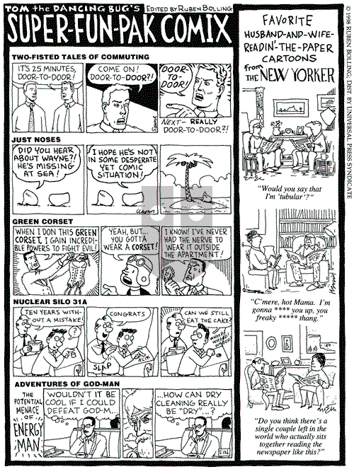 Tom the Dancing Bug on Saturday October 17, 1998 Comic Strip