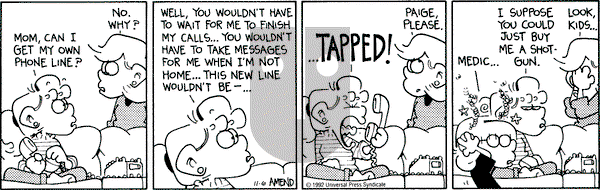 FoxTrot - Friday November 6, 1992 Comic Strip
