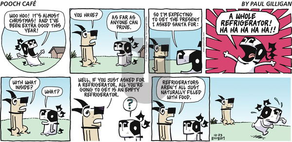 Pooch Cafe on Sunday December 23, 2012 Comic Strip