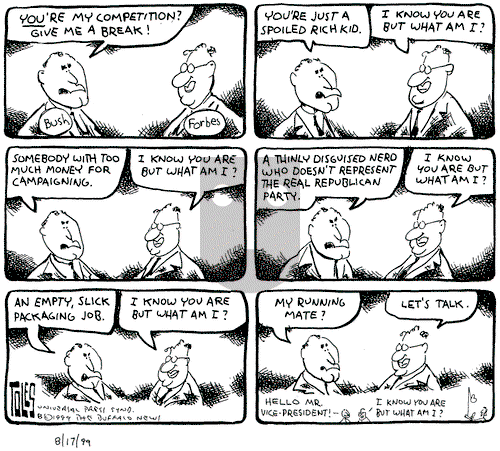 Tom Toles on Tuesday August 17, 1999 Comic Strip