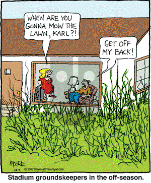 In the Bleachers on Monday December 9, 2002 Comic Strip