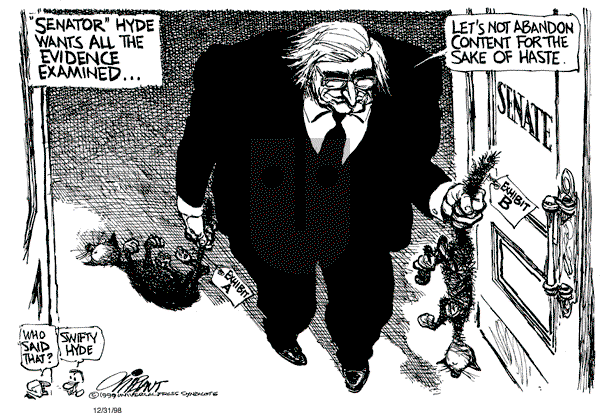 Pat Oliphant - Thursday December 31, 1998 Comic Strip