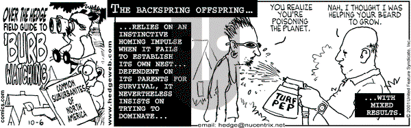Over the Hedge on Saturday October 6, 2001 Comic Strip