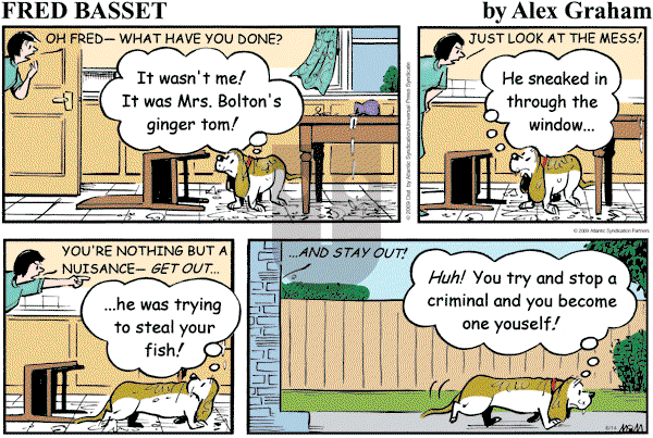 Fred Basset on Sunday June 14, 2009 Comic Strip