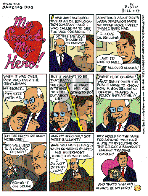 Tom the Dancing Bug on Saturday February 9, 2002 Comic Strip