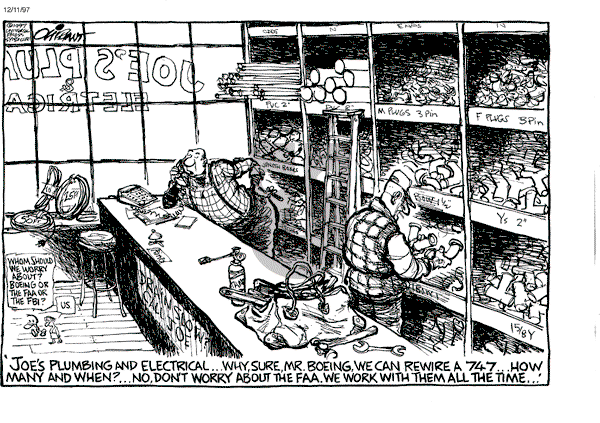 Pat Oliphant - Thursday December 11, 1997 Comic Strip