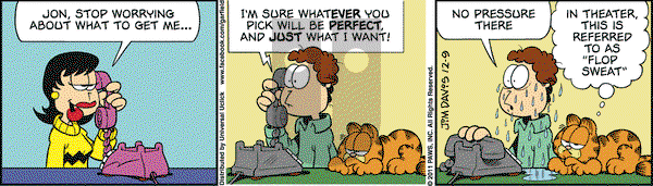 Garfield on Friday December 9, 2011 Comic Strip