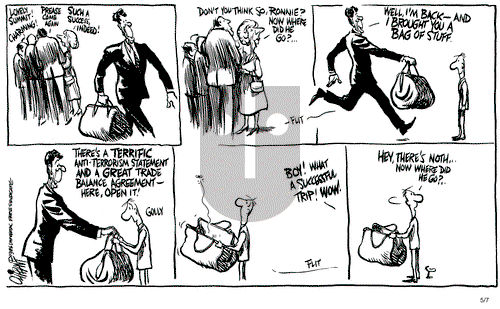 Pat Oliphant on Wednesday May 7, 1986 Comic Strip