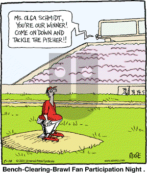 In the Bleachers - Thursday May 10, 2001 Comic Strip