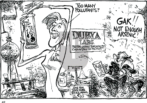 Pat Oliphant on Monday April 2, 2001 Comic Strip