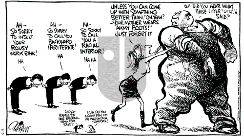 Pat Oliphant on Monday February 10, 1992 Comic Strip