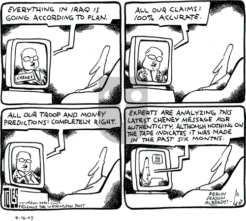 Tom Toles on Tuesday September 16, 2003 Comic Strip