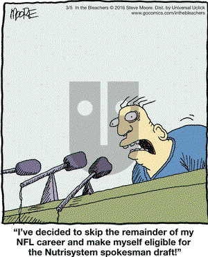 In the Bleachers on Saturday March 5, 2016 Comic Strip