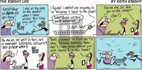 The Knight Life on Sunday August 28, 2011 Comic Strip
