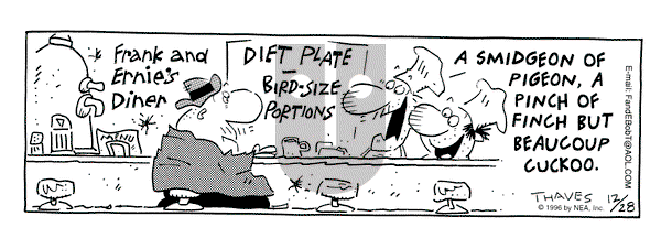 Frank and Ernest on Saturday December 28, 1996 Comic Strip