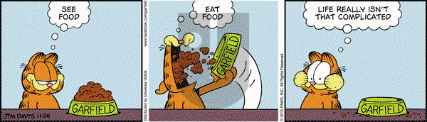 Garfield on Thursday November 26, 2015 Comic Strip