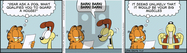 Garfield on Wednesday July 17, 2019 Comic Strip