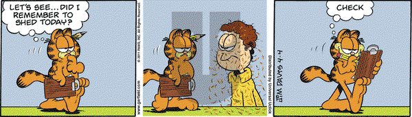 Garfield on Monday April 4, 2011 Comic Strip