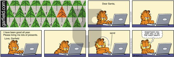 Garfield on Sunday December 6, 2015 Comic Strip