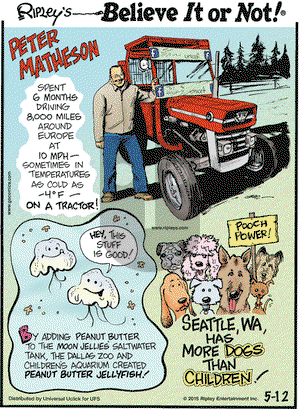 Ripley's Believe It or Not on Tuesday May 12, 2015 Comic Strip