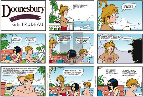 Doonesbury on Sunday January 31, 1999 Comic Strip