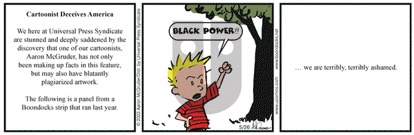 The Boondocks on Monday May 26, 2003 Comic Strip