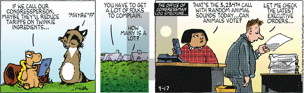 Over the Hedge on Thursday April 17, 2025 Comic Strip