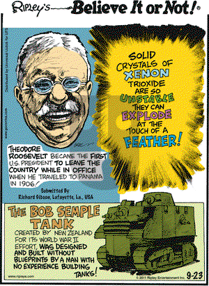Ripley's Believe It or Not on Friday September 23, 2011 Comic Strip
