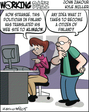 Working Daze on Monday April 9, 2007 Comic Strip