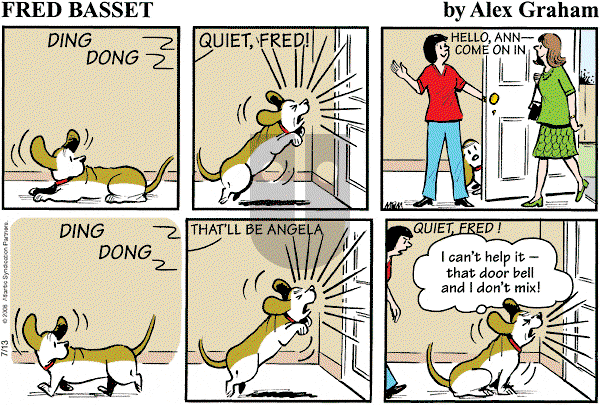 Fred Basset on Sunday July 13, 2008 Comic Strip