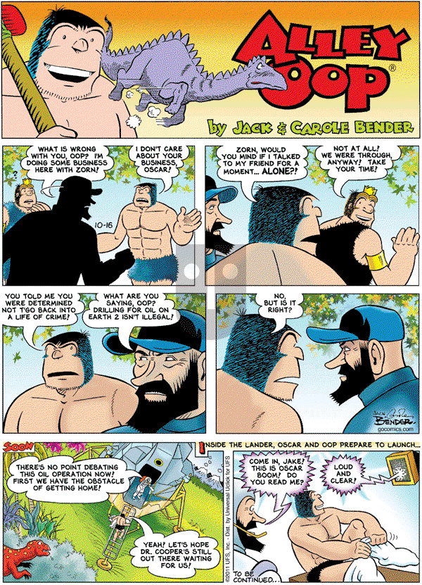 Alley Oop on Sunday October 16, 2011 Comic Strip