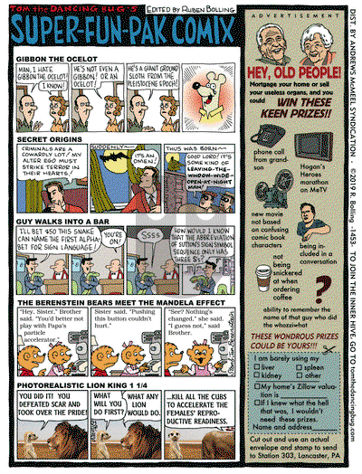 Tom the Dancing Bug on Monday August 26, 2019 Comic Strip