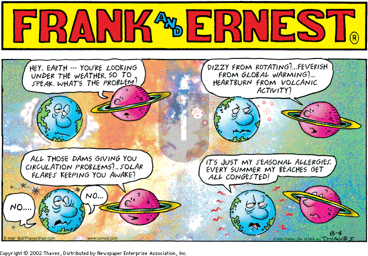 Frank and Ernest on Sunday August 4, 2002 Comic Strip