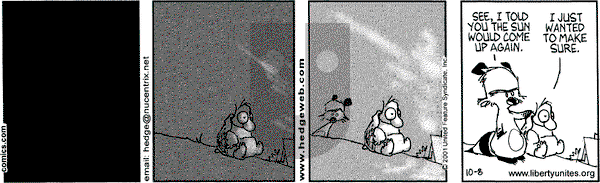 Over the Hedge on Monday October 8, 2001 Comic Strip