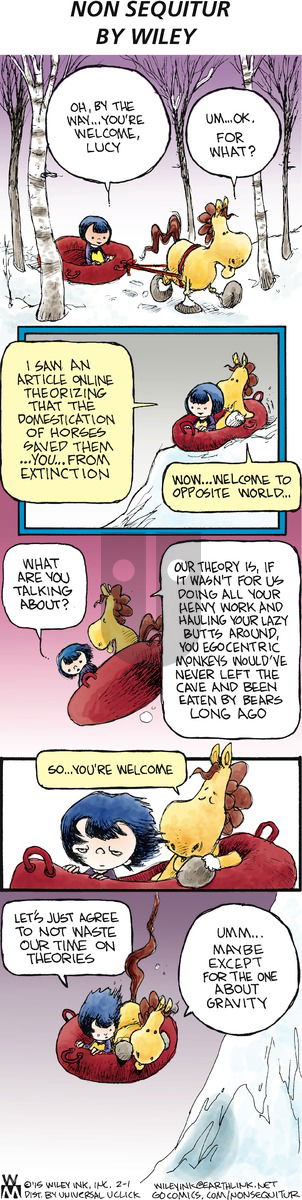 Non Sequitur on Sunday February 1, 2015 Comic Strip