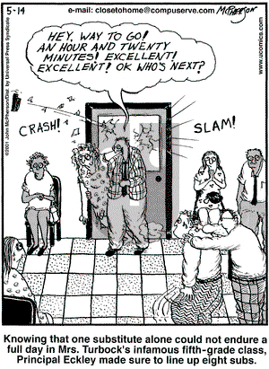 Close to Home on Monday May 14, 2001 Comic Strip