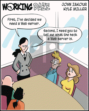 Working Daze on Wednesday July 30, 2003 Comic Strip