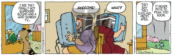 Over the Hedge on Saturday January 7, 2006 Comic Strip