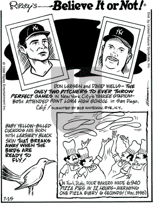 Ripley's Believe It or Not on Wednesday July 15, 1998 Comic Strip