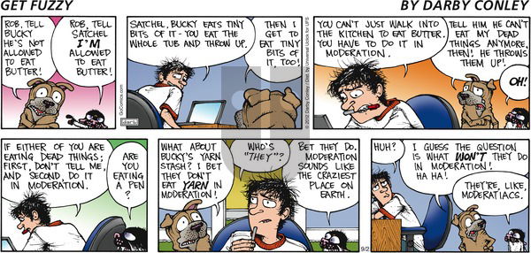 Get Fuzzy on Sunday September 2, 2012 Comic Strip