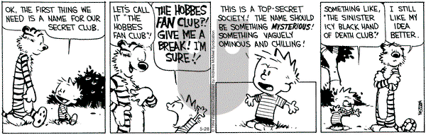 Calvin and Hobbes - Tuesday May 28, 2024 Comic Strip