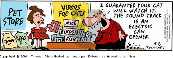 Frank and Ernest on Thursday October 25, 2001 Comic Strip