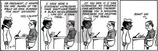 Doonesbury on Friday March 12, 1971 Comic Strip